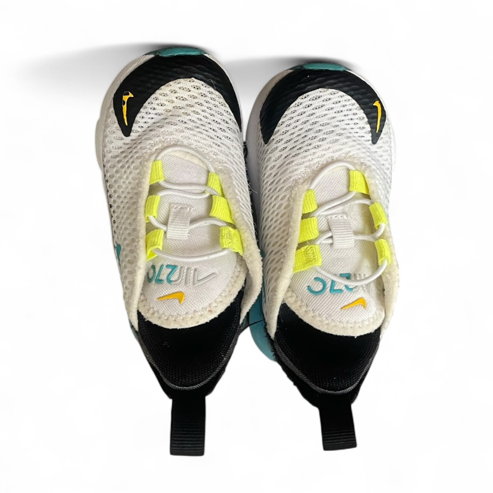 Nike Kids Sneakers White and Black with Yellow Accents